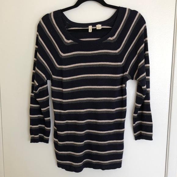 MOTH•Navy Striped Sweater - Picture 1 of 7